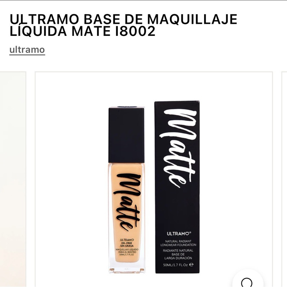 Tan Matte Foundation Liquid Makeup